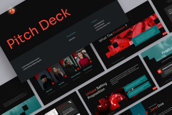 Pitch Deck Cubic PowerPoint Template